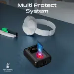 Promate PowerPod-10 Ultra Compact 35W Power Bank With 10000mAh Battery, Built-In USB-C Cable, USB-C Power Delivery, QC 3.0 USB-A, Smart LED Display