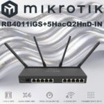 MikroTik RB4011 Quad-Core Router With 10x Gigabit Ports, SFP+ 10Gbps, Dual-Band AC2000 Wi-Fi, 1GB RAM, PoE-Out, RouterOS v7 | RB4011iGS+5HacQ2HnD-IN
