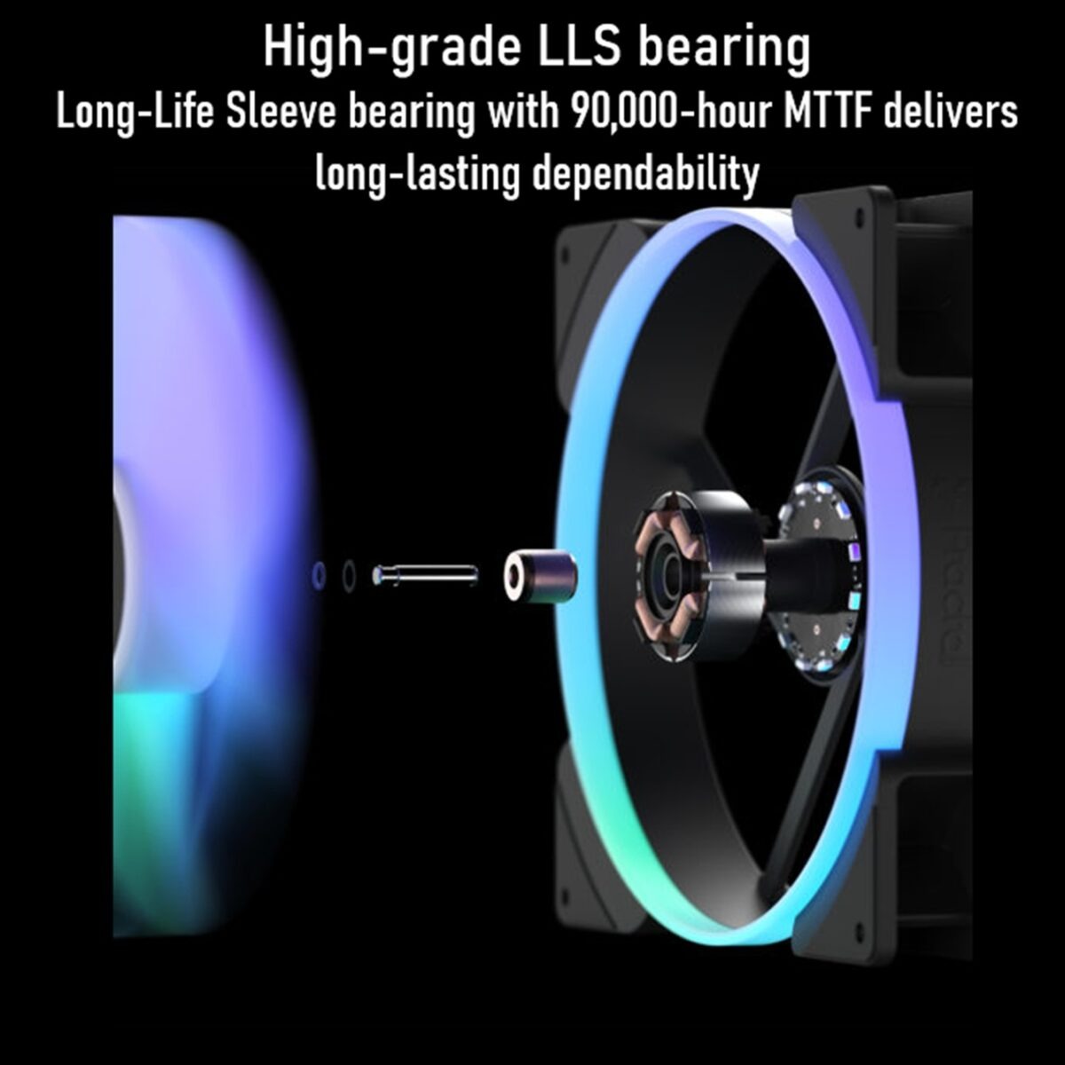 Fractal Prisma AL18 RGB PWM 2-Pack  High-Airflow 180mm ARGB Fans With LLS Bearings, PWM 300–1200 RPM Range, Uniform Glow Ring, High Static Pressure And Wide Compatibility | Black ~ FD-FAN-PRI-AL18-PWM-2P