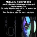 Fractal Prisma AL18 RGB PWM 2-Pack  High-Airflow 180mm ARGB Fans With LLS Bearings, PWM 300–1200 RPM Range, Uniform Glow Ring, High Static Pressure And Wide Compatibility | Black ~ FD-FAN-PRI-AL18-PWM-2P