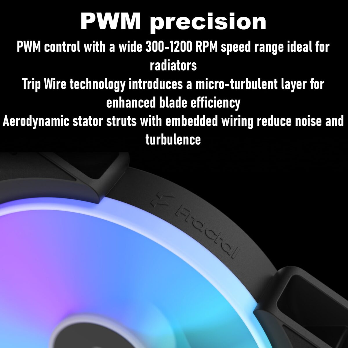 Fractal Prisma AL18 RGB PWM 2-Pack  High-Airflow 180mm ARGB Fans With LLS Bearings, PWM 300–1200 RPM Range, Uniform Glow Ring, High Static Pressure And Wide Compatibility | Black ~ FD-FAN-PRI-AL18-PWM-2P