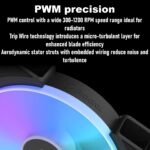 Fractal Prisma AL18 RGB PWM 2-Pack  High-Airflow 180mm ARGB Fans With LLS Bearings, PWM 300–1200 RPM Range, Uniform Glow Ring, High Static Pressure And Wide Compatibility | Black ~ FD-FAN-PRI-AL18-PWM-2P