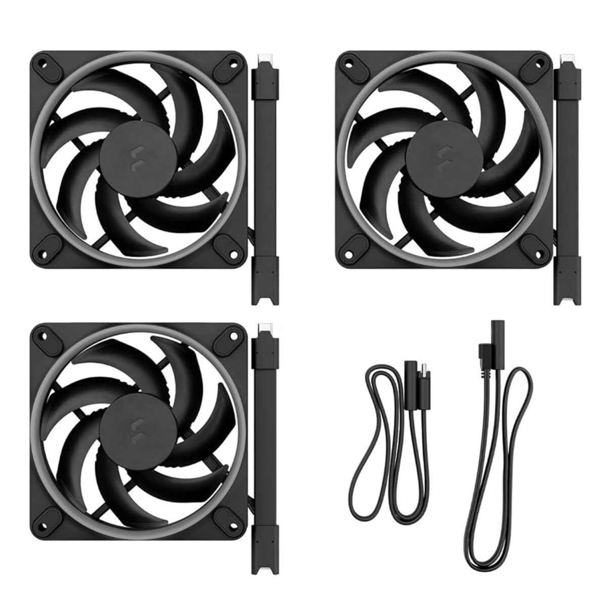 Fractal Momentum 12 RGB 3-Pack High-Performance 120mm Fans With ARGB Gen 2 Lighting, LCP Blades, FDB Bearing, PWM Control, Zero RPM Mode, High Airflow And Low Noise ~ Black FD-F-MR1-1203  Momentum 12 RGB, 3-pack, Black FD-F-MR1-1203