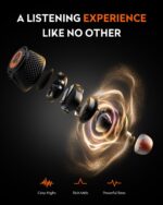 GravaStar Sirius Plus True Wireless Earbuds With Bluetooth 5.3, Hybrid ANC, 10mm Dynamic Drivers, RGB Ambient Lighting, 28-Hour Playtime, IPX4 Water Resistance | P9 PLUS ~ BLACK 