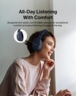 Belkin SoundForm Surround Bluetooth Over-Ear Headphones, Noise Cancelling Headphones, Wireless with 60H Playtime and Soft Ear Cups , for iPhone, Galaxy, iPad | Navy Blue ~ AUD009HQBL