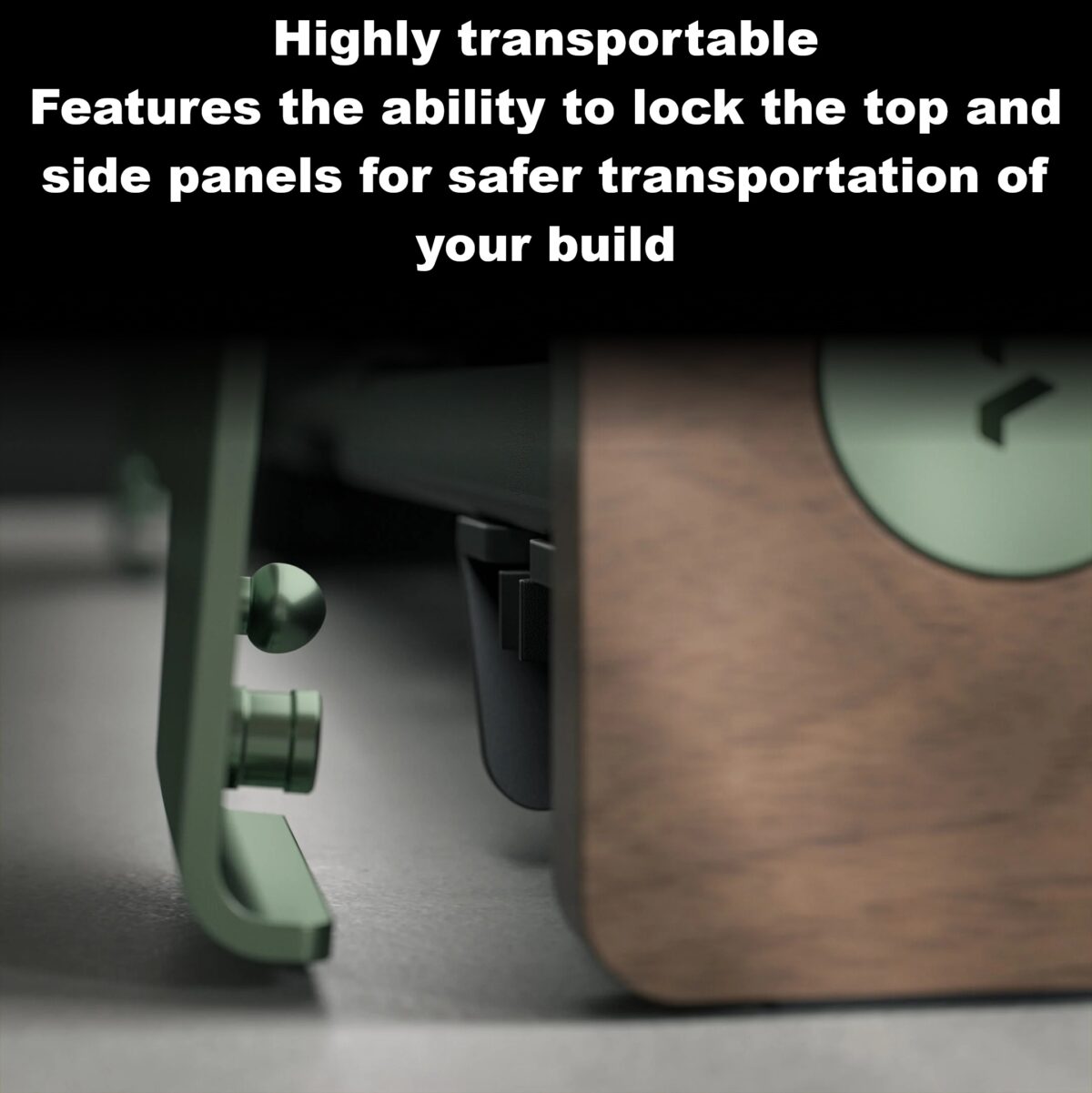 FD-C-TER1N-01 FRACTAL DESIGN TERRA GRAPHITE MINI ITX USB 3.2 CASE Fractal Terra Graphite Mini-ITX Case With Solid Walnut Front, 8mm Aluminum Panel, PCIe 4.0 Riser, Adjustable Spine, 322mm GPU Support, SFX PSU, Dual SSD Mounts ~ FD-C-TER1N-01