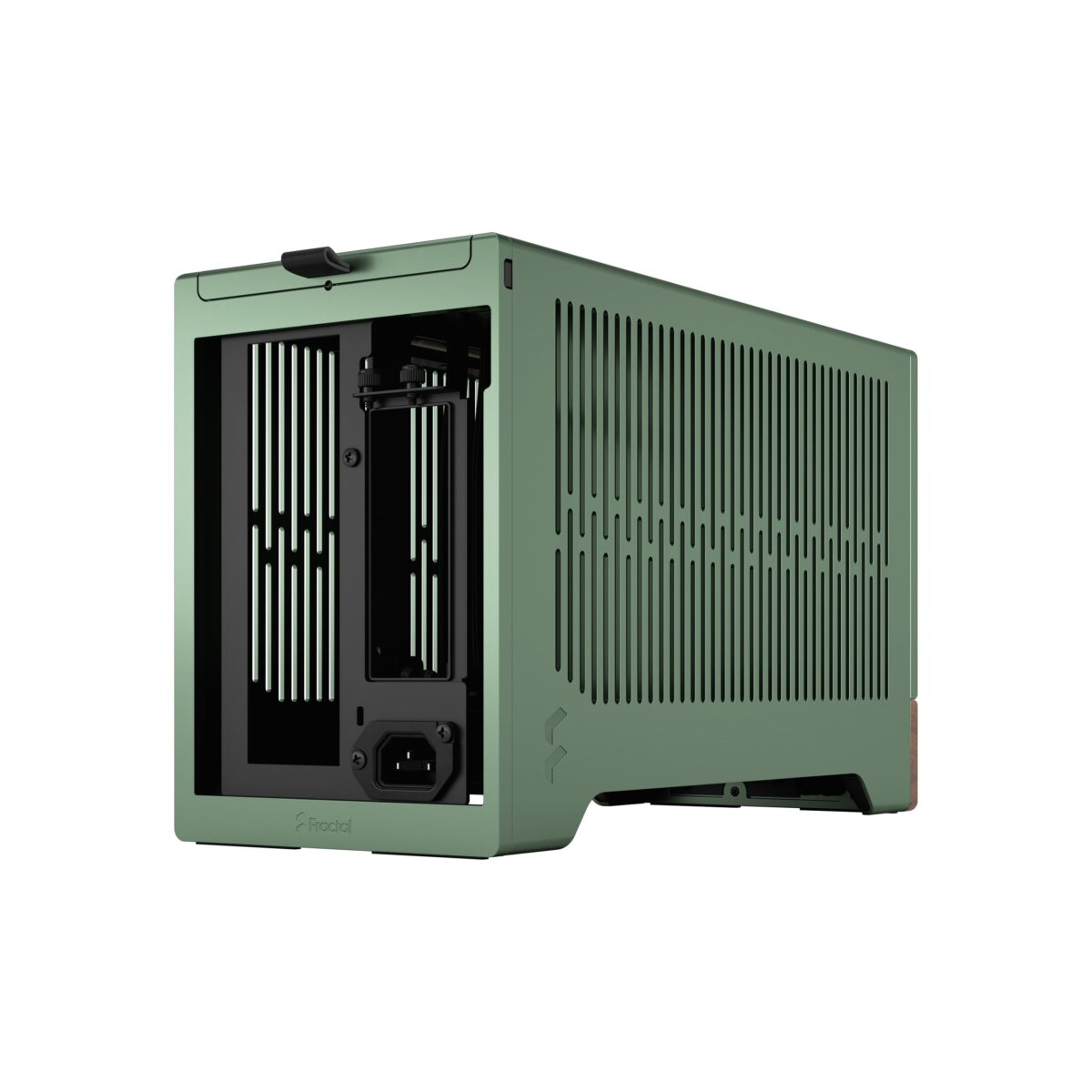 Fractal Terra JADE Mini-ITX PC Case With Walnut Front, 8mm CNC Aluminum, PCIe 4.0 Riser, Adjustable 30mm Spine, 322mm GPU Clearance, SFX PSU Support, 2× SSD Mounts ~ FD-C-TER1N-03