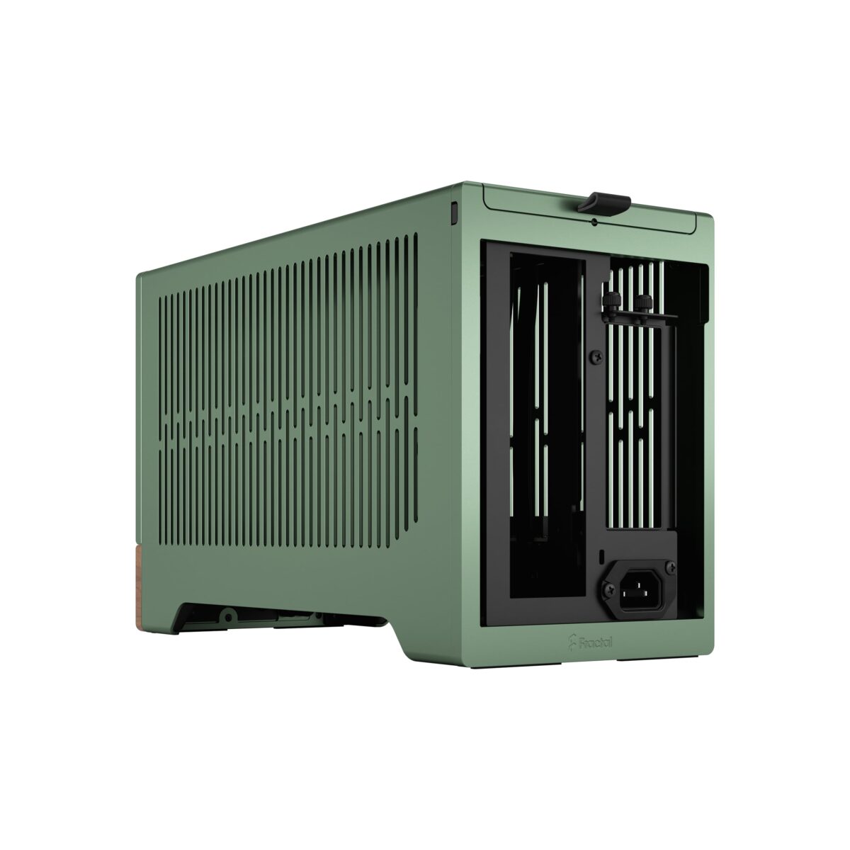 Fractal Terra JADE Mini-ITX PC Case With Walnut Front, 8mm CNC Aluminum, PCIe 4.0 Riser, Adjustable 30mm Spine, 322mm GPU Clearance, SFX PSU Support, 2× SSD Mounts ~ FD-C-TER1N-03