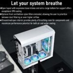 FD-C-TOR1A-07 FRACTAL DESIGN TORRENT WHITE RGB LIGHT TINT CASE Fractal Torrent White RGB TG Clear Tint PC Case With 180 mm Prisma Fans, Extreme Airflow Design, E-ATX Support, 461 to 423 mm GPU, 420 mm Radiator Compatibility & Tempered Glass ~ FD-C-TOR1A-07