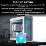 FD-C-TOR1A-07 FRACTAL DESIGN TORRENT WHITE RGB LIGHT TINT CASE Fractal Torrent White RGB TG Clear Tint PC Case With 180 mm Prisma Fans, Extreme Airflow Design, E-ATX Support, 461 to 423 mm GPU, 420 mm Radiator Compatibility & Tempered Glass ~ FD-C-TOR1A-07