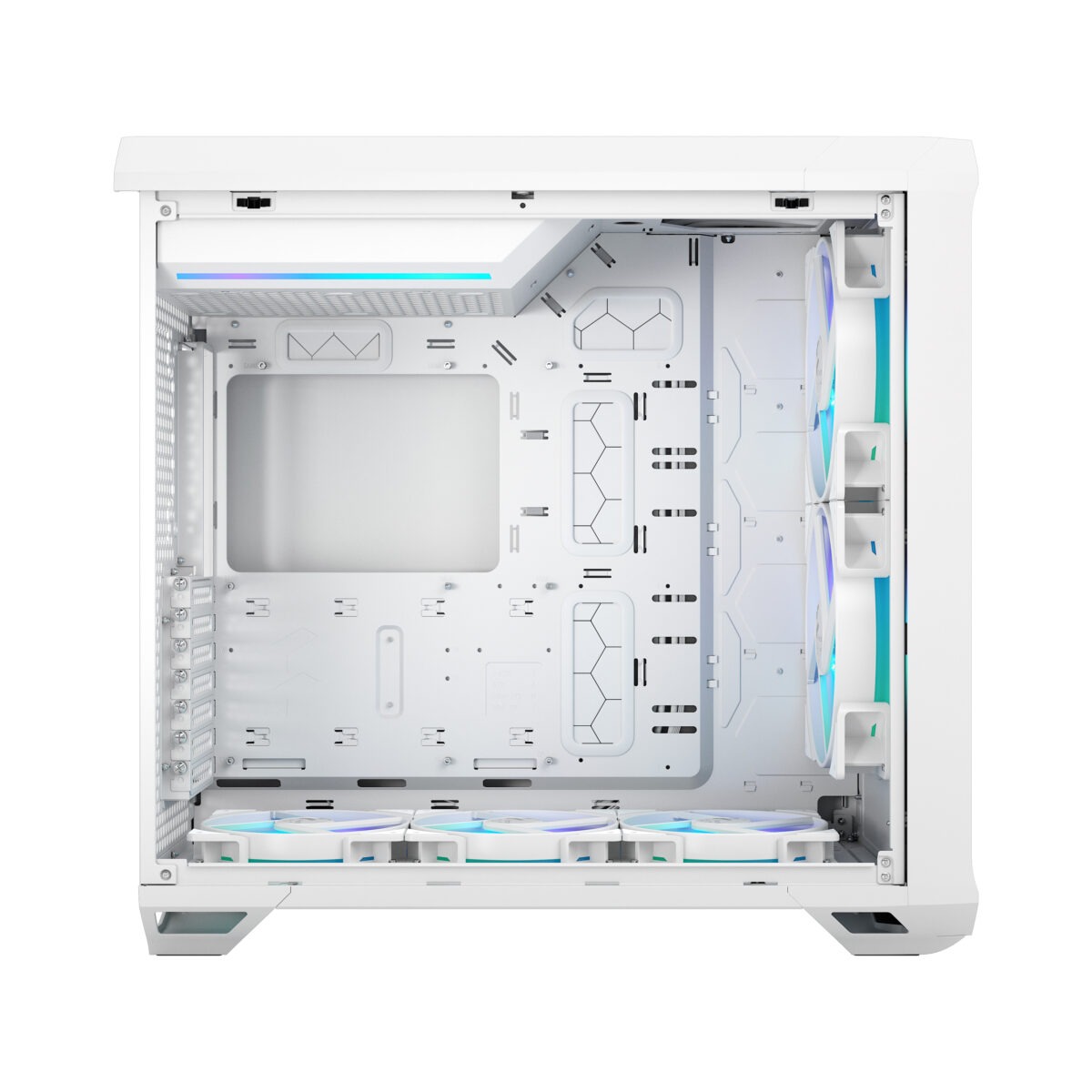 FD-C-TOR1A-07 FRACTAL DESIGN TORRENT WHITE RGB LIGHT TINT CASE Fractal Torrent White RGB TG Clear Tint PC Case With 180 mm Prisma Fans, Extreme Airflow Design, E-ATX Support, 461 to 423 mm GPU, 420 mm Radiator Compatibility & Tempered Glass ~ FD-C-TOR1A-07