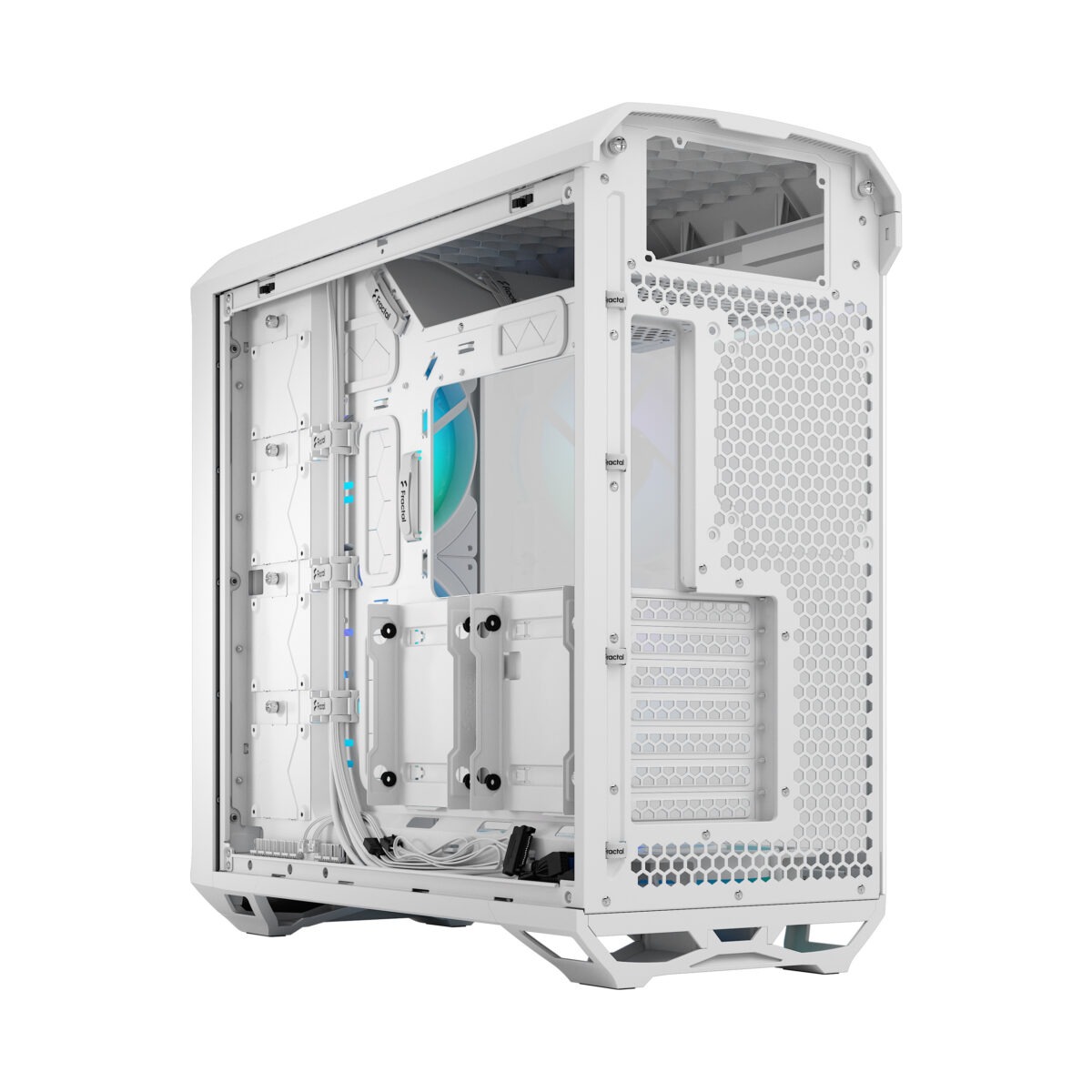 FD-C-TOR1A-07 FRACTAL DESIGN TORRENT WHITE RGB LIGHT TINT CASE Fractal Torrent White RGB TG Clear Tint PC Case With 180 mm Prisma Fans, Extreme Airflow Design, E-ATX Support, 461 to 423 mm GPU, 420 mm Radiator Compatibility & Tempered Glass ~ FD-C-TOR1A-07