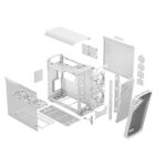FD-C-TOR1A-07 FRACTAL DESIGN TORRENT WHITE RGB LIGHT TINT CASE Fractal Torrent White RGB TG Clear Tint PC Case With 180 mm Prisma Fans, Extreme Airflow Design, E-ATX Support, 461 to 423 mm GPU, 420 mm Radiator Compatibility & Tempered Glass ~ FD-C-TOR1A-07
