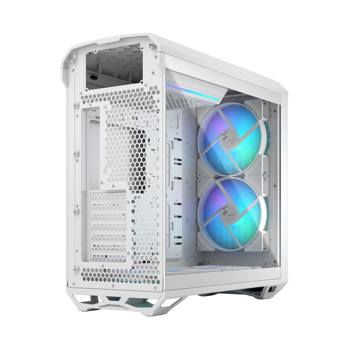 FD-C-TOR1A-07 FRACTAL DESIGN TORRENT WHITE RGB LIGHT TINT CASE Fractal Torrent White RGB TG Clear Tint PC Case With 180 mm Prisma Fans, Extreme Airflow Design, E-ATX Support, 461 to 423 mm GPU, 420 mm Radiator Compatibility & Tempered Glass ~ FD-C-TOR1A-07