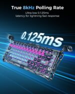 GravaStar Mercury V75 Pro Hall Effect Gaming Keyboard With Gateron HE Magnetic Jade Switch, 8000Hz Polling Rate, 0.005mm Precision, 256K Scan Rate, Adjustable Actuation, Rapid Trigger, RGB Lighting, Semi-Aluminum Build | Cyberpunk