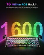 GravaStar Mercury V75 Pro Hall Effect Gaming Keyboard With Gateron HE Magnetic Jade Switch, 8000Hz Polling Rate, 0.005mm Precision, 256K Scan Rate, Adjustable Actuation, Rapid Trigger, RGB Lighting, Semi-Aluminum Build | Cyberpunk