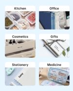 NIIMBOT D11 New Version Label Maker Machine with Tape,300DPI Bluetooth Label Printer, Portable Thermal Printer,Sticker Maker for Organizing Home Office School,Blue