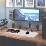 Large Gaming Mouse Pad - 900 x 400 x 2 mm - Mouse Pad - Stitched Edges - Extended Mouse Pad with Special Surface - Surface Improves Speed and Precision - Non-slip Rubber Base | WHITE