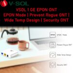 V.SOL V2801RE 1GE Secure EPON ONU With 1.25Gbps EPON, Rogue ONU Protection, Bridge And Router Modes, Wide Temperature Design, PX20+ Optical Interface, And Advanced Firewall