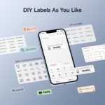 NIIMBOT D11 New Version Label Maker Machine with Tape,300DPI Bluetooth Label Printer, Portable Thermal Printer,Sticker Maker for Organizing Home Office School,Blue