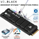 WD_BLACK 4TB SN850P NVMe M.2 SSD For PlayStation 5 With PCIe Gen4 x4 Up To 7,300MB/s Read Speeds Officially Licensed PS5 Storage With Heatsink , Windows Compatible | BLACK ~ WDBBYV0040BNC-WRSN