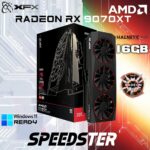 XFX SPEEDSTER AMD Radeon RX 9070 XT Magnetic Air Edition 16GB GDDR6 PCIe 5.0 With 2970MHz Boost Clock 2400MHz Game Clock Triple Fan Cooling & 3XDP HDMI 2.1, AMD & Windows Ready | FACTORY REFURB