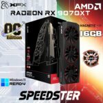 XFX SPEEDSTER AMD Radeon RX 9070 XT Magnetic Air OC Edition 16GB GDDR6 PCIe 5.0 With 2970MHz Boost Clock 2400MHz Game Clock Triple Fan Cooling & 3XDP HDMI 2.1, AMD & Windows Ready | RX-97TMAQKBG ~ FACTORY REFURB