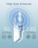 CUDY AX1500 Mesh Wi-Fi 6 Range Extender With 1201Mbps 5GHz + 300Mbps 2.4GHz, Dual-Band AX, WPS Setup, Ethernet Port, Mesh Support | RE1500