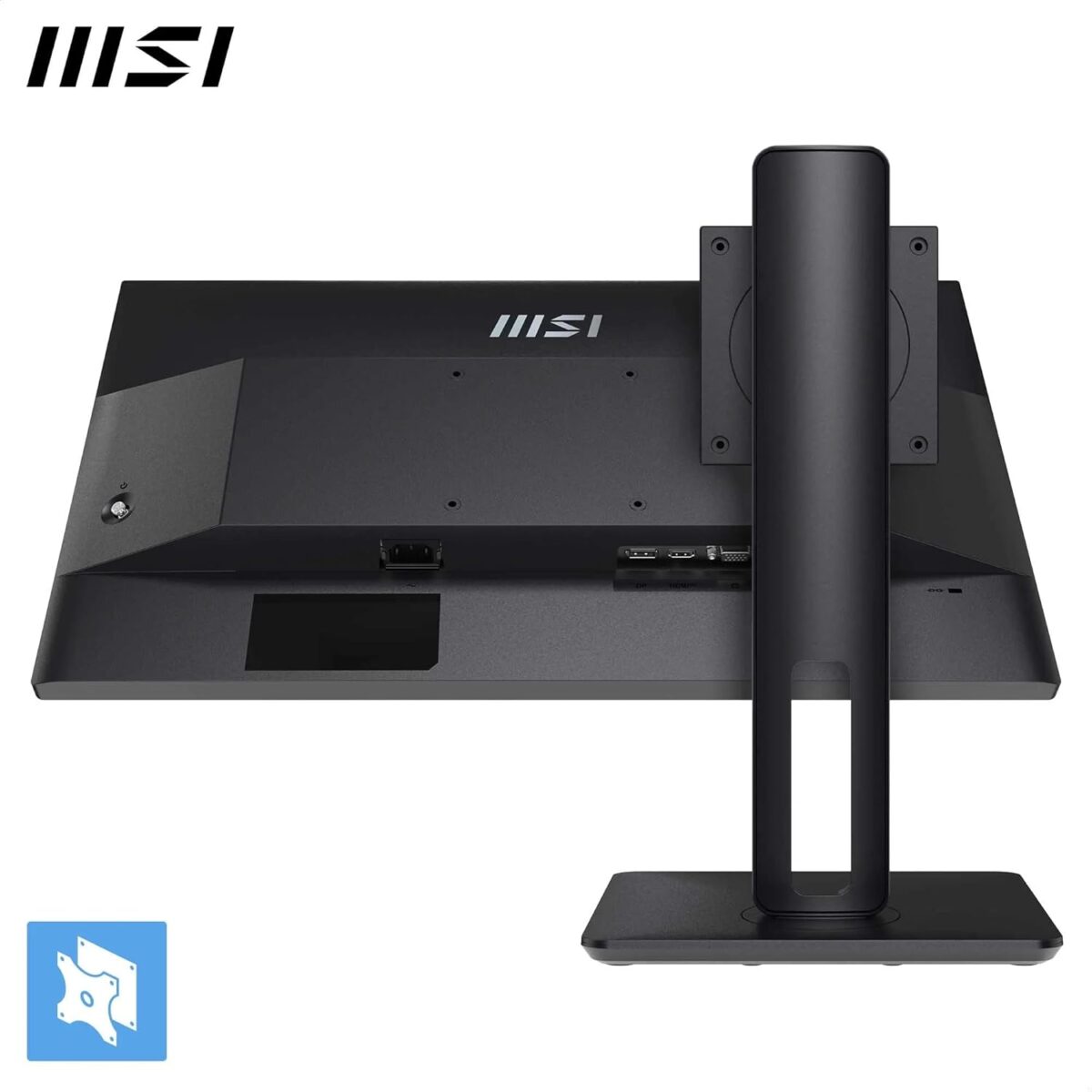 MSI PRO MP245PG 23.8 Inch Full HD Office Monitor - 1920 x 1080 IPS Panel, 100 Hz, Eye-Friendly Screen, VESA Mountable, Display Kit Support, 4-Way Adjustable - HDMI 1.4, DisplayPort 1.2, D-Sub