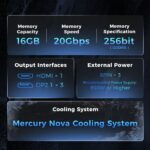 Yeston x GravaStar Radeon RX 9070 XT Mercury Nova OC 16GB GDDR6 PCIe 5.0 Graphics Card With Navi48 4nm Core, 3060MHz Boost Clock, Triple 8-Pin Power, Vapor Chamber Cooling, ARGB Design