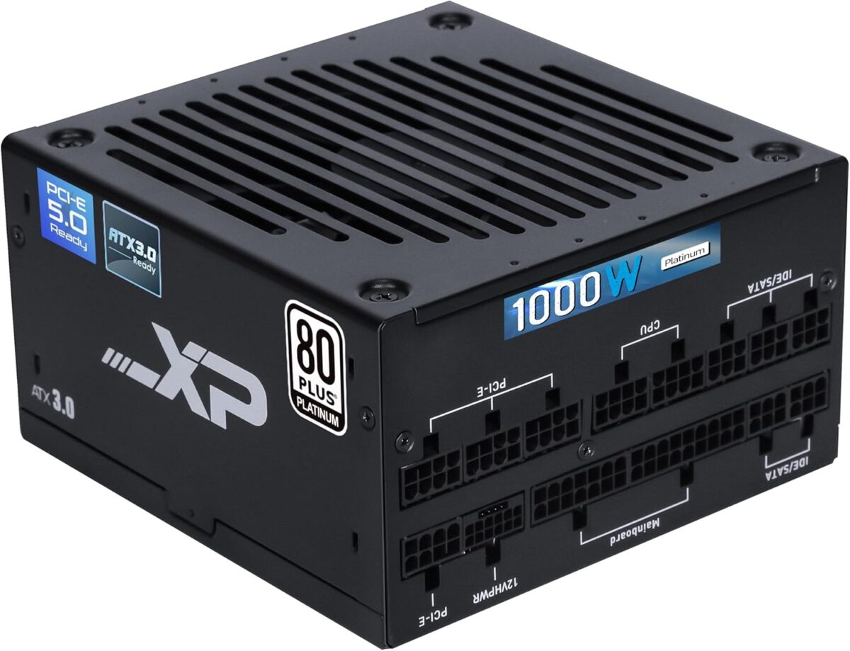 SAMA XP1000 1000W ATX 3.0 Power Supply With 80 Plus Platinum Efficiency PCIe 5.0 12VHPWR Fully Modular Design ECO 140mm Fan And RTX 4090 Support