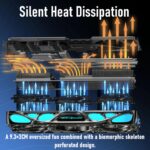 Yeston x GravaStar Radeon RX 9070 XT Mercury Nova OC 16GB GDDR6 PCIe 5.0 Graphics Card With Navi48 4nm Core, 3060MHz Boost Clock, Triple 8-Pin Power, Vapor Chamber Cooling, ARGB Design