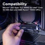 CT2000T705SSD3 CRUCIAL T705 GEN5 M.2 2TB 14500MB/S Crucial T705 2TB PCIe Gen5 NVMe M.2 SSD, Up to 14,500MB/s Read & 12,700MB/s Write, Gen5 Gaming Drive with 232-Layer NAND, DirectStorage Ready, Works with Intel & AMD | CT2000T705SSD3