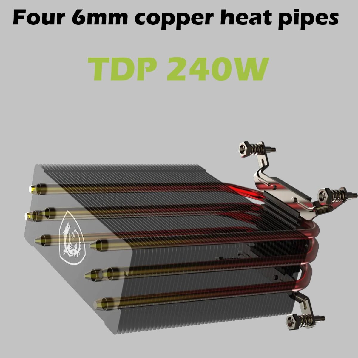 MSI MAG COREFROZR AA13  ARGB CPU Air Cooler With 240W TDP, Quad 6mm Heat Pipes, 120mm CycloBlade7 Fan, Intel LGA 1700/1851 & AMD AM4/AM5 Support | Black