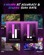 GravaStar Mercury V75 Pro Hall Effect Gaming Keyboard With Gateron HE Magnetic Jade Switch, 8000Hz Polling Rate, 0.005mm Precision, 256K Scan Rate, Adjustable Actuation, Rapid Trigger, RGB Lighting, Semi-Aluminum Build | Special Edition - Neon Graffiti