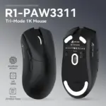 ATTACK SHARK R1 Wireless Gaming Mouse 59g Superlight, PixArt PAW3311 18,000 DPI Sensor, Tri-Mode Wired/2.4G/BT5.2, 65-Hour Battery, 1000Hz