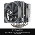 Thermalright Peerless Assassin 120 CPU Air Cooler With 6 Heat Pipes, Dual 120mm PWM Fans, 245W TDP, AGHP Technology, Aluminium Heatsink, For Intel And AMD AM4 AM5 LGA1700 | GRAPHITE SILVER