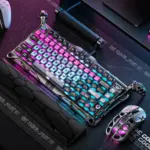 GravaStar Mercury V75 Pro Hall Effect Gaming Keyboard With Gateron HE Magnetic Jade Switch, 8000Hz Polling Rate, 0.005mm Precision, 256K Scan Rate, Adjustable Actuation, Rapid Trigger, RGB Lighting, Semi-Aluminum Build | Cyberpunk