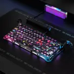 GravaStar Mercury V75 Pro Hall Effect Gaming Keyboard With Gateron HE Magnetic Jade Switch, 8000Hz Polling Rate, 0.005mm Precision, 256K Scan Rate, Adjustable Actuation, Rapid Trigger, RGB Lighting, Semi-Aluminum Build | Special Edition - Neon Graffiti