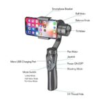  3-Axis Handheld Phone Gimbal Stabilizer With Foldable Design, 2200mAh Battery, Multi-Mode Stabilization, Gesture Control, USB Charging, For Smartphones Under 6 Inches