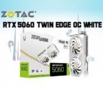 ZOTAC GeForce RTX 5060 Twin Edge OC White 8GB GDDR7 Graphics Card With NVIDIA Blackwell Architecture, DLSS 4, Dual Fans, PCIe 5.0