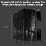 MSI MAG COREFROZR AA13  ARGB CPU Air Cooler With 240W TDP, Quad 6mm Heat Pipes, 120mm CycloBlade7 Fan, Intel LGA 1700/1851 & AMD AM4/AM5 Support | Black