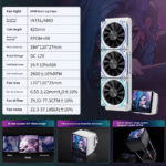 LOVINGCOOL DP-360-01 Liquid Cooler With 4.0-inch Magnetic Large Screen Supports MP4 -JPG-GIF , 3x 120mm PWM ARGB 5V Fan With Infinity Mirror Design , 2600 RPM Pump Speed , 67 CFM , 26dBA | WHITE