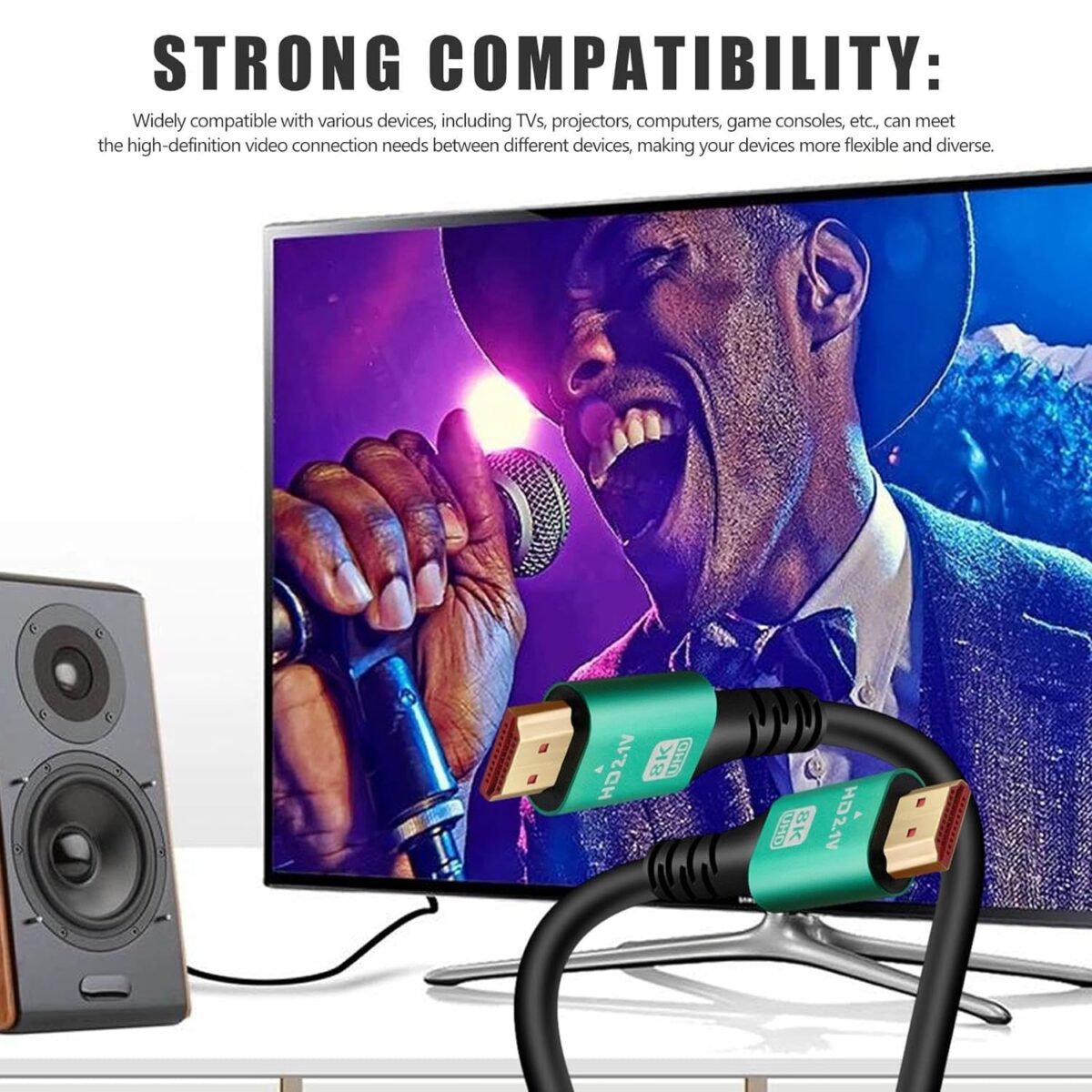 Certified 8K HDMI 2.1 Cable , 48Gbps Ultra High Speed HDMI® Cord Ethernet CEC 4K 240Hz 165Hz 144Hz 120Hz 8K 60Hz eARC Netflix HDCP2.3 HDR10+ PC Laptop RTX5090 TV Monitor Projector X-box PS5 | 1.5 meters
