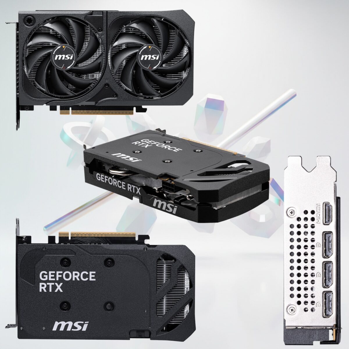 MSI GeForce RTX™ 5060 8G SHADOW 2X OC Graphics Card With NVIDIA Blackwell Architecture 8GB GDDR7 28Gbps , 2527 MHz Boost , 3840 CUDA® , PCIe Gen5 DLSS 4 Dual Fan Cooling 