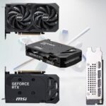 MSI GeForce RTX™ 5060 8G SHADOW 2X OC Graphics Card With NVIDIA Blackwell Architecture 8GB GDDR7 28Gbps , 2527 MHz Boost , 3840 CUDA® , PCIe Gen5 DLSS 4 Dual Fan Cooling