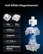 GravaStar Mercury V75-HE Gaming Keyboard With RGB Gateron Magnetic Jade Pro Switch : 8000Hz Polling Rate, 0.005mm Magnetic Switch Precision, 0.125ms Ultra-Low Latency, 256kHz Scan Rate, Adjustable Actuation, Rapid Trigger, Semi-Aluminum Build  | Stealth Black