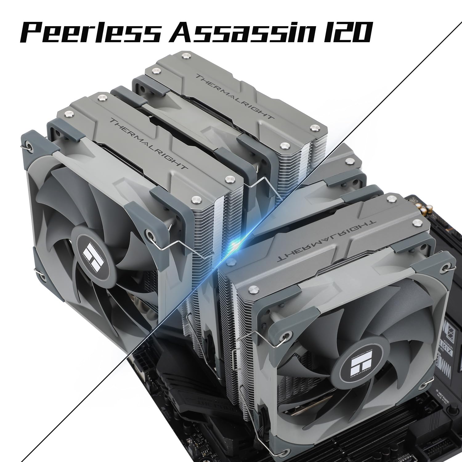 Thermalright Peerless Assassin 120 CPU Air Cooler With 6 Heat Pipes, Dual 120mm PWM Fans, 245W TDP, AGHP Technology, Aluminium Heatsink, For Intel And AMD AM4 AM5 LGA1700 | GRAPHITE SILVER