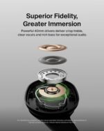 Belkin SoundForm Surround Bluetooth Over-Ear Headphones, Noise Cancelling Headphones, Wireless with 60H Playtime and Soft Ear Cups , for iPhone, Galaxy, iPad | BLACK ~ AUD009HQBK