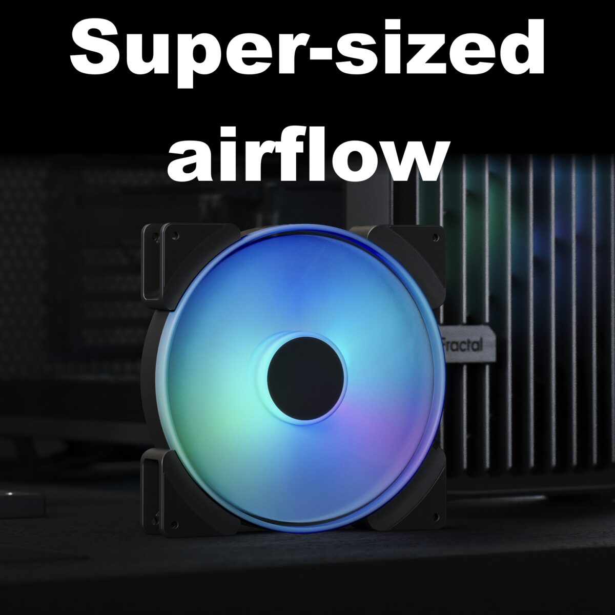 Fractal Prisma AL18 RGB PWM 2-Pack  High-Airflow 180mm ARGB Fans With LLS Bearings, PWM 300–1200 RPM Range, Uniform Glow Ring, High Static Pressure And Wide Compatibility | Black ~ FD-FAN-PRI-AL18-PWM-2P